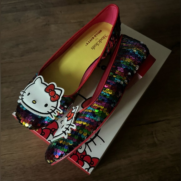 HELLO KITTY (MODCLOTH)-Colorful Sequins Women's Flats - Picture 1 of 14